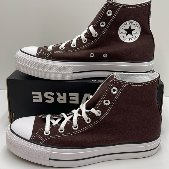 Converse Men’s CTAS LIFT HI
DARK ROOT/WHITE/BLACK A09990C Platforms Sneakers - Picture 3 of 16